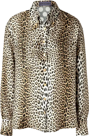 Leopard Print Shirt Fashion Item PNG Image