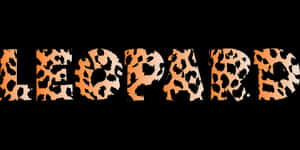Leopard Print Text Design PNG with transparent background
