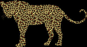 Leopard Silhouette Pattern PNG image with transparent background