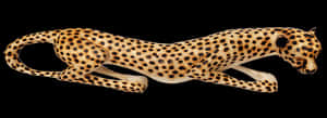 Leopardin Motion Black Background PNG image with transparent background