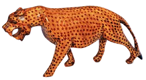 Leopardon Black Background PNG Image