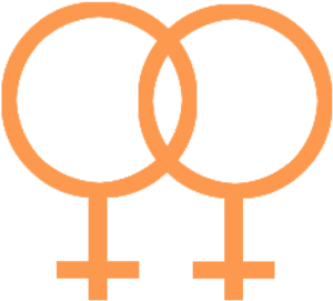 Lesbian Symbol Graphic PNG image with transparent background