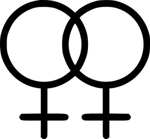 Lesbian Symbol Graphic PNG image with transparent background