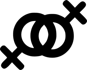 Lesbian Symbol Graphic PNG image with transparent background