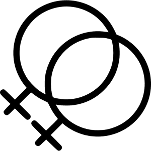 Lesbian Symbol Graphic PNG image with transparent background