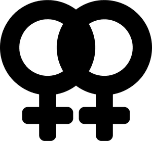 Lesbian Symbol Graphic PNG image with transparent background