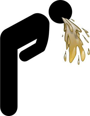 Letter P Vomiting Emoji PNG image with transparent background