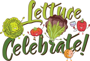 Lettuce Celebrate Fun Vegetable Party PNG Image