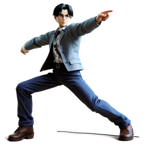 Levi Ackerman Action Pose Png 93 PNG Image