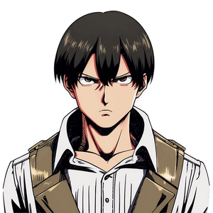 Levi Ackerman Angry Expression PNG hej3 PNG image with transparent background