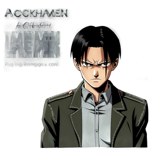 Levi Ackerman Angry Expression PNG iso20 PNG image with transparent background