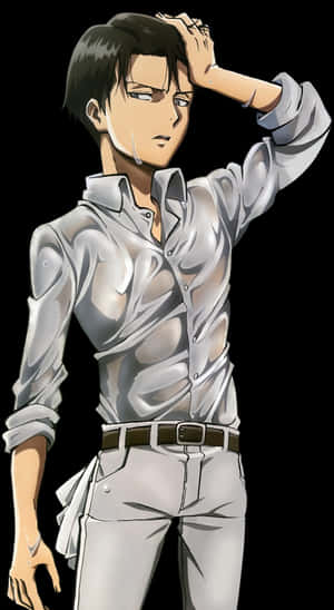 Levi Ackerman Attackon Titan Character PNG with transparent background