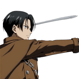 Levi Ackerman Holding Blades PNG 6 PNG image with transparent background
