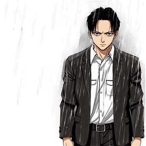 Levi Ackerman in Rain PNG 51 PNG image with transparent background