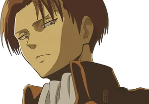 Levi Ackerman Intense Gaze PNG Image