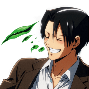 Levi Ackerman Laughing PNG pqg49 PNG image with transparent background