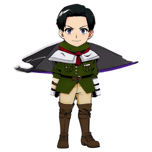 Levi Ackerman Scout Regiment PNG dcw PNG image with transparent background