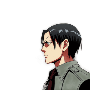 Levi Ackerman Side Profile PNG cyn PNG image with transparent background