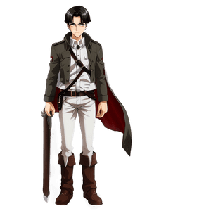 Levi Full Body Illustration PNG 22 PNG with transparent background