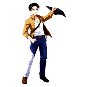 Levi in Action Pose PNG lns63 PNG with transparent background