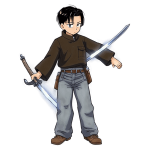Levi with Swords PNG 8 PNG image with transparent background