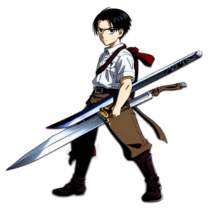 Levi with Swords PNG qge48 PNG image with transparent background