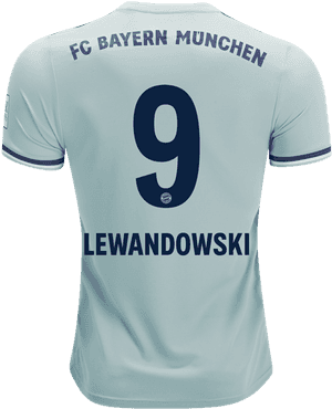 Lewandowski Bayern Munich Jersey Number9 PNG image with transparent background
