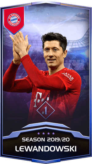 Lewandowski F C Bayern20192020 Card PNG image with transparent background