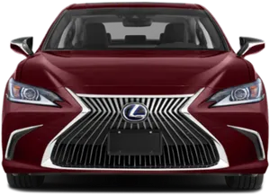 Lexus Red Sedan Front View PNG Image