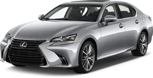 Lexus Sedan Silver Profile View PNG Image