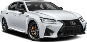 Lexus White Sedan Luxury Car PNG Image