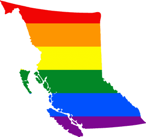 Lgbt Flag Map Of British Columbia - Map Prince George Bc, HD Png Download PNG image with transparent background
