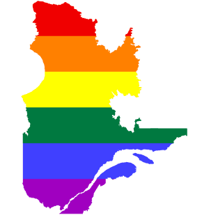 Lgbt Flag Map Of Quebec - Quebec Map Vector, HD Png Download PNG image with transparent background