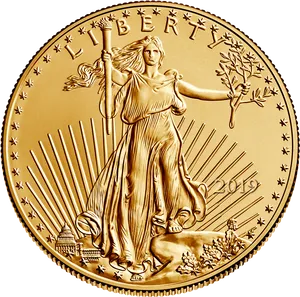 Liberty Gold Coin2019 PNG Image