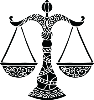 Libra Zodiac Symbol Balance Scale PNG image with transparent background
