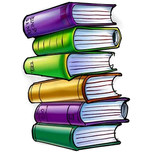 Library Books Stack Png Gnv23 PNG Image