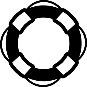 Lifebuoy Icon Simple Design PNG image with transparent background