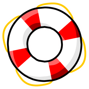 Lifebuoy Vector Illustration PNG image with transparent background