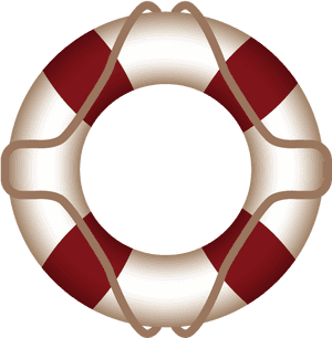 Lifebuoy Vector Illustration PNG image with transparent background