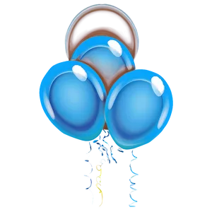 Light Blue Balloons Png Qus PNG Image