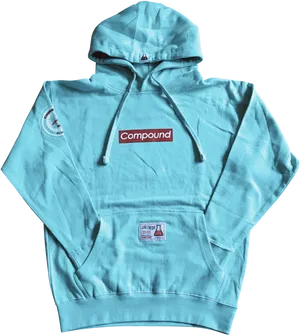 Light Blue Compound Hoodie PNG Image