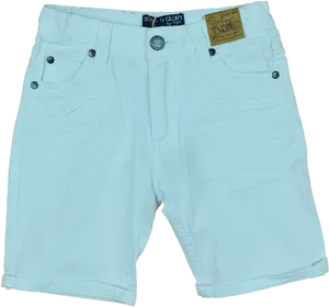 Light Blue Denim Bermuda Shorts PNG Image