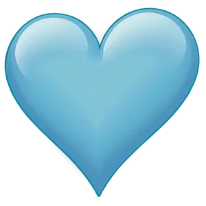 Light Blue Heart Emoji Png Klb PNG Image