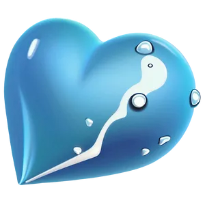 Light Blue Heart Emoji Png Uog21 PNG Image