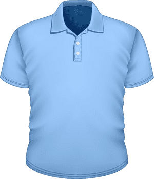 Light Blue Polo Shirt Mockup PNG image with transparent background