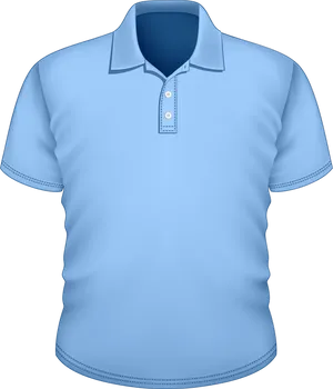 Light Blue Polo Shirt Mockup PNG Image
