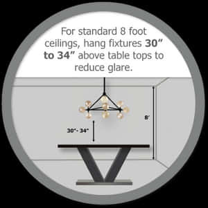 Light Fixture Height Guide PNG image with transparent background
