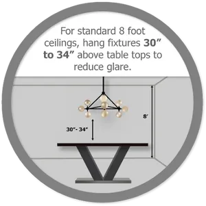 Light Fixture Height Guide PNG Image