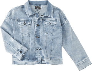 Light Wash Denim Jacket PNG image with transparent background
