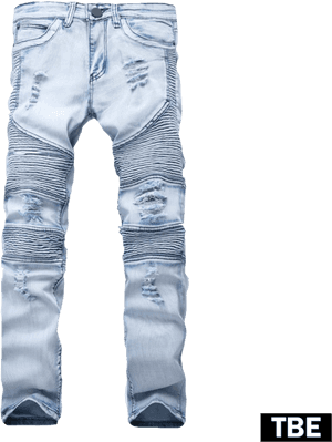 Transparent Ripples Png - Blue Ripped Biker Jeans, Png Download PNG